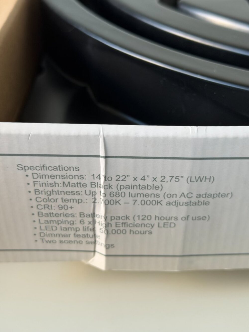 Black Method ML-FM Frame Mounted Picture LED Light Tested in Box w/ remote - Picture 14 of 14